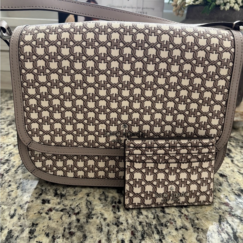 Kate Spade leather logo pattern crossbody Bag